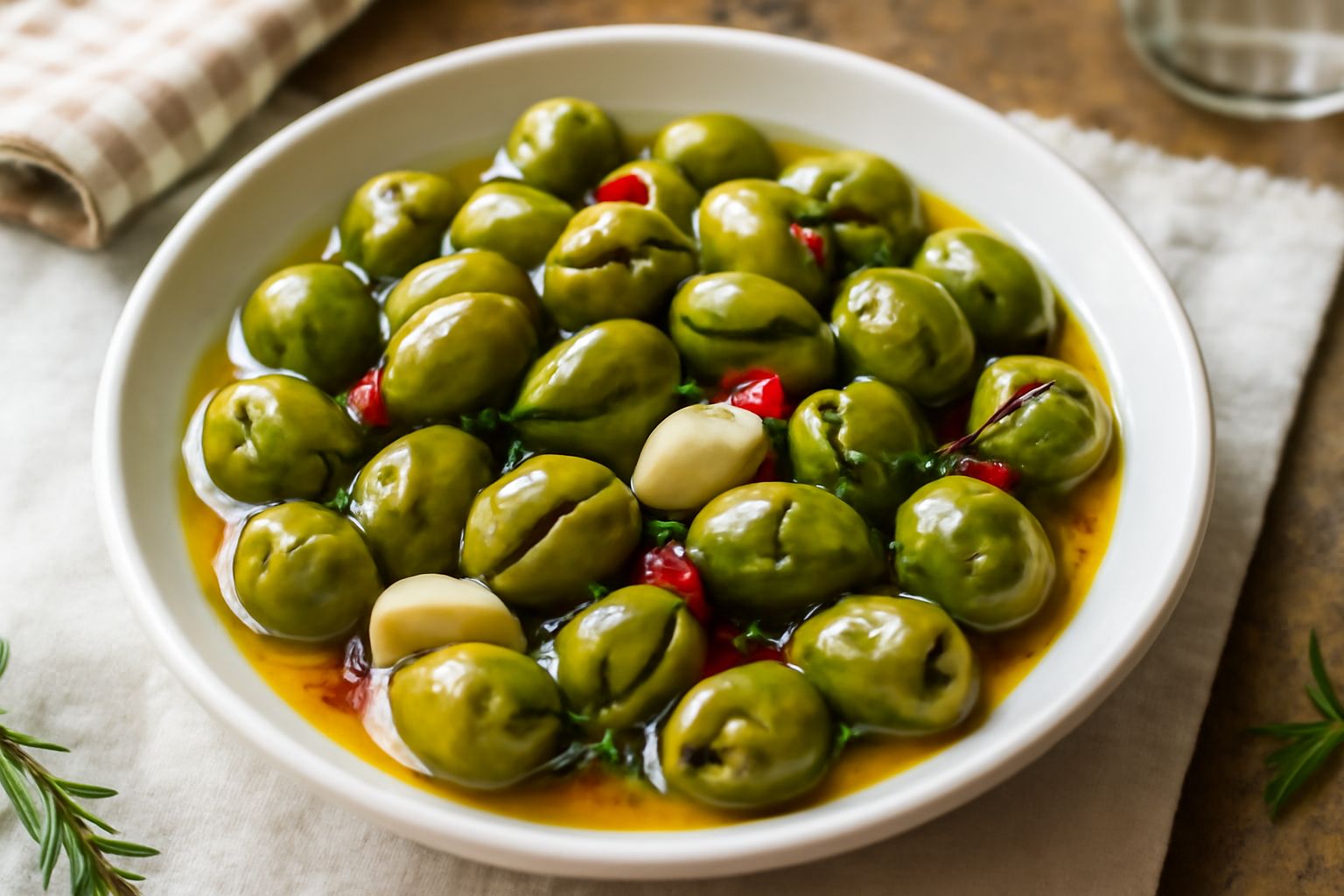 Olive schiacciate sott'olio