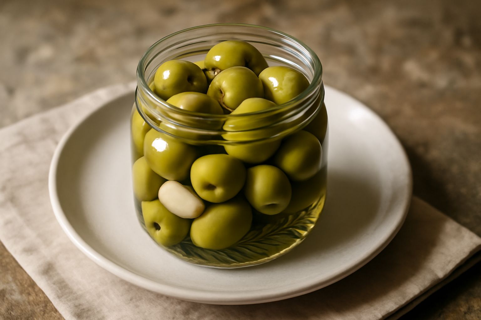 Olive verdi sott'aceto