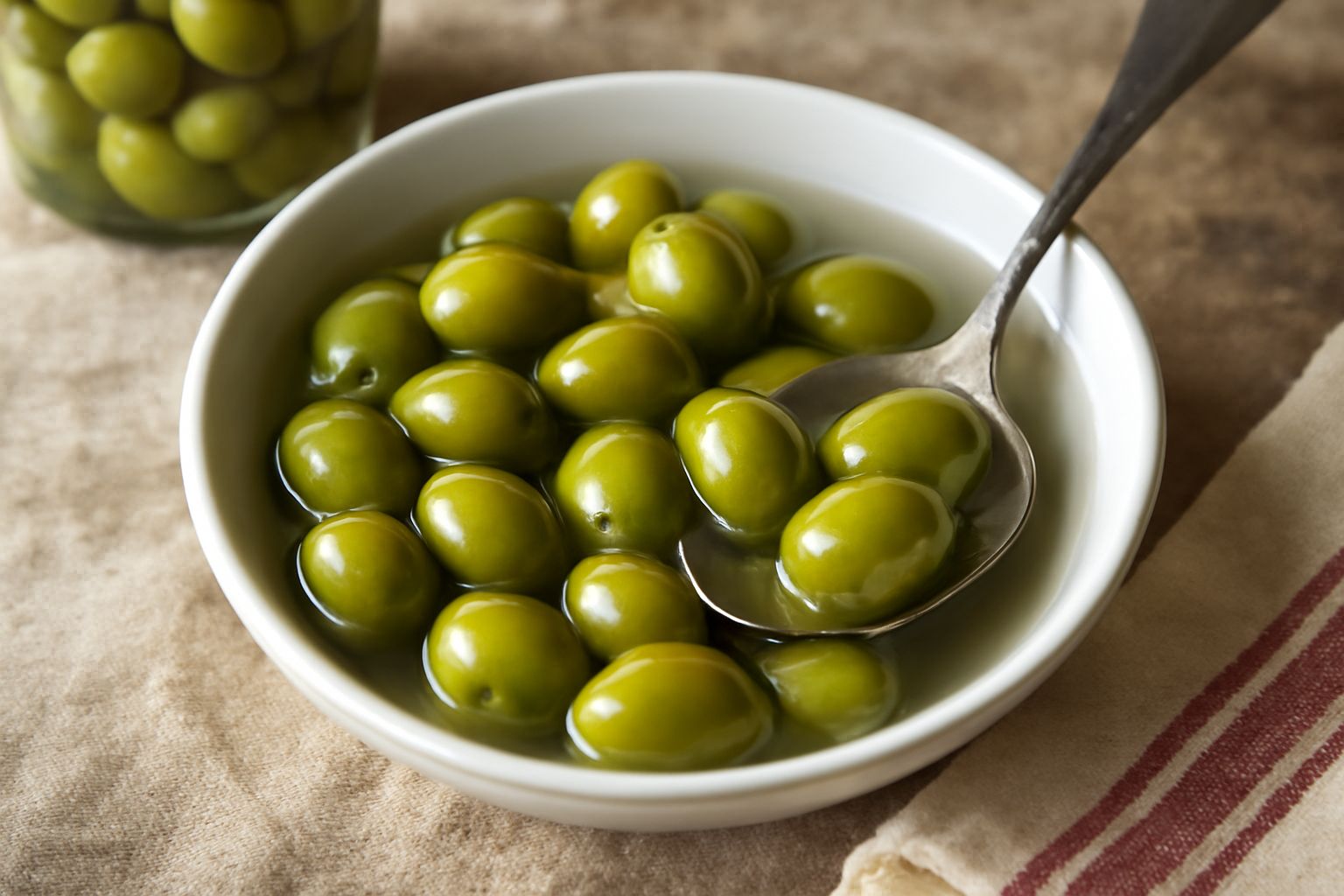 Olives verdi in salamoia