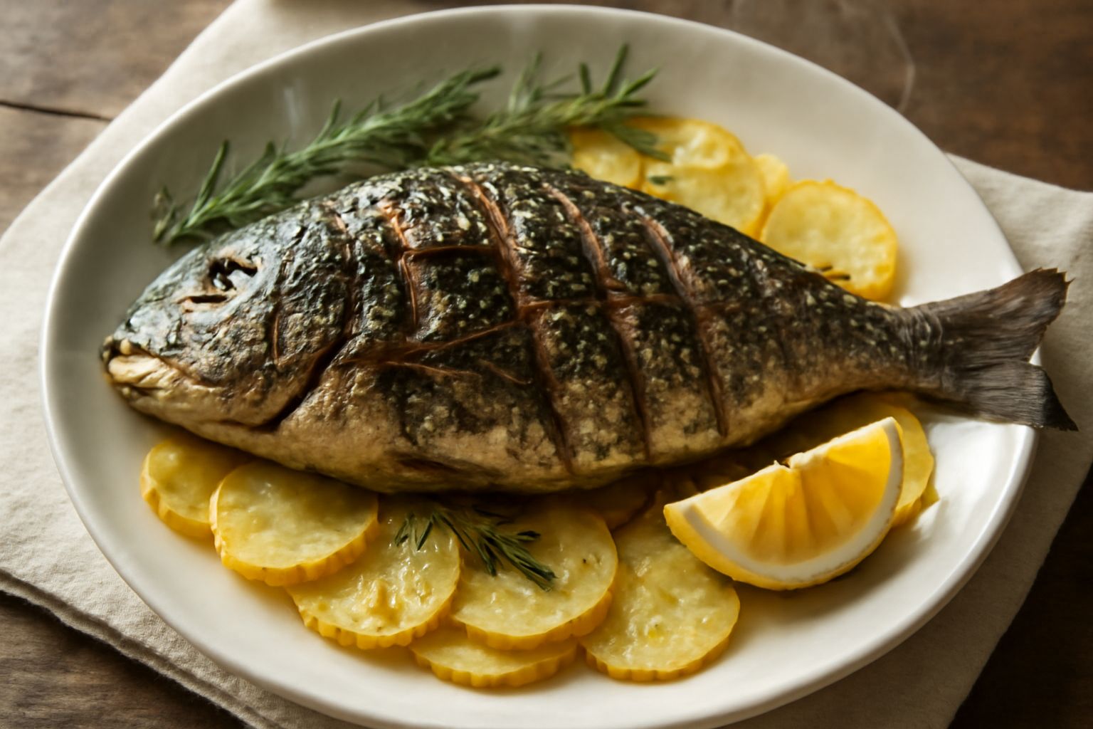 Orata al forno con erbe aromatiche