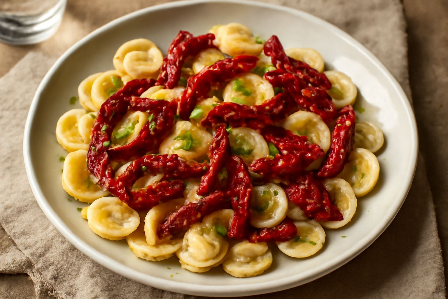 Orecchiette ai peperoni cruschi