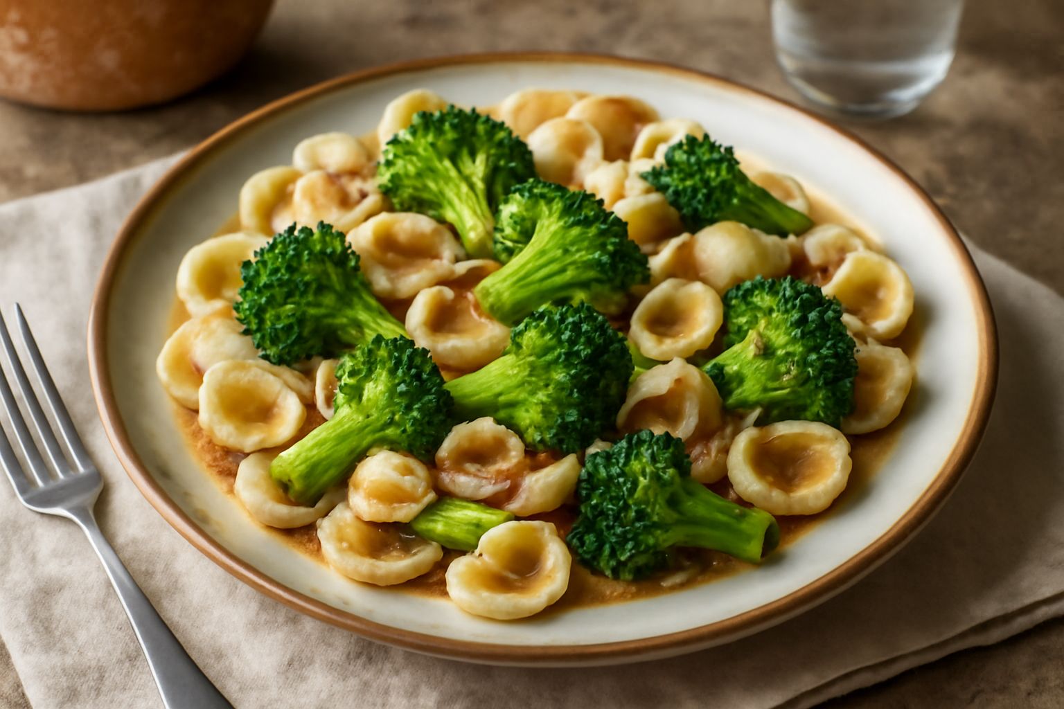 Orecchiette con broccoli e acciughe