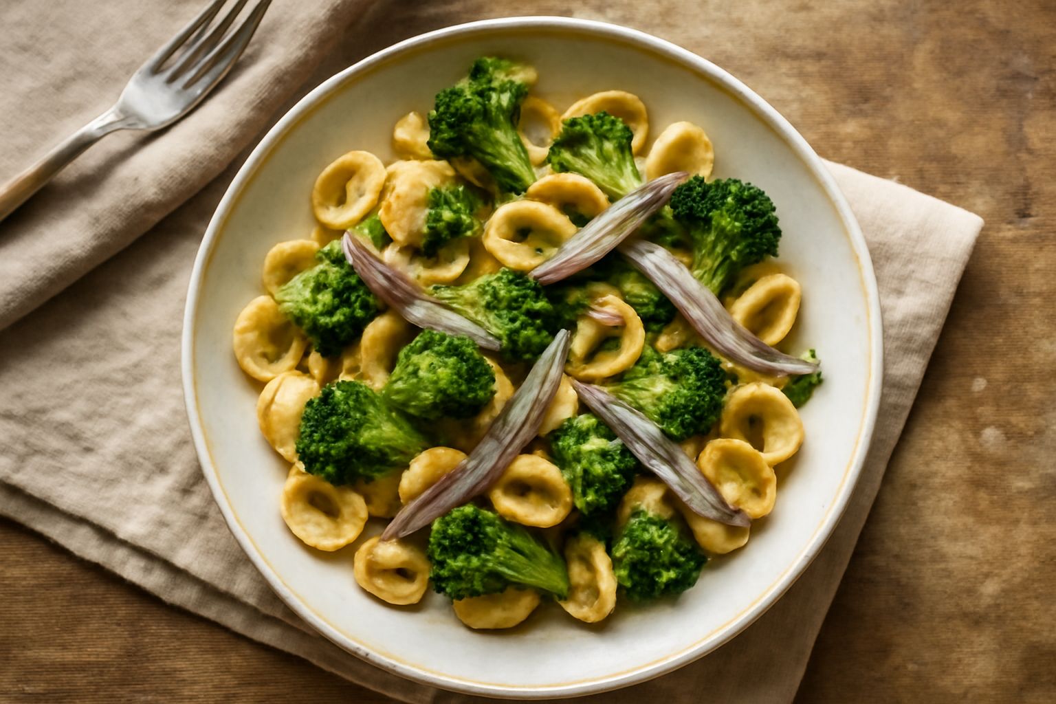 Orecchiette con broccoli e alici
