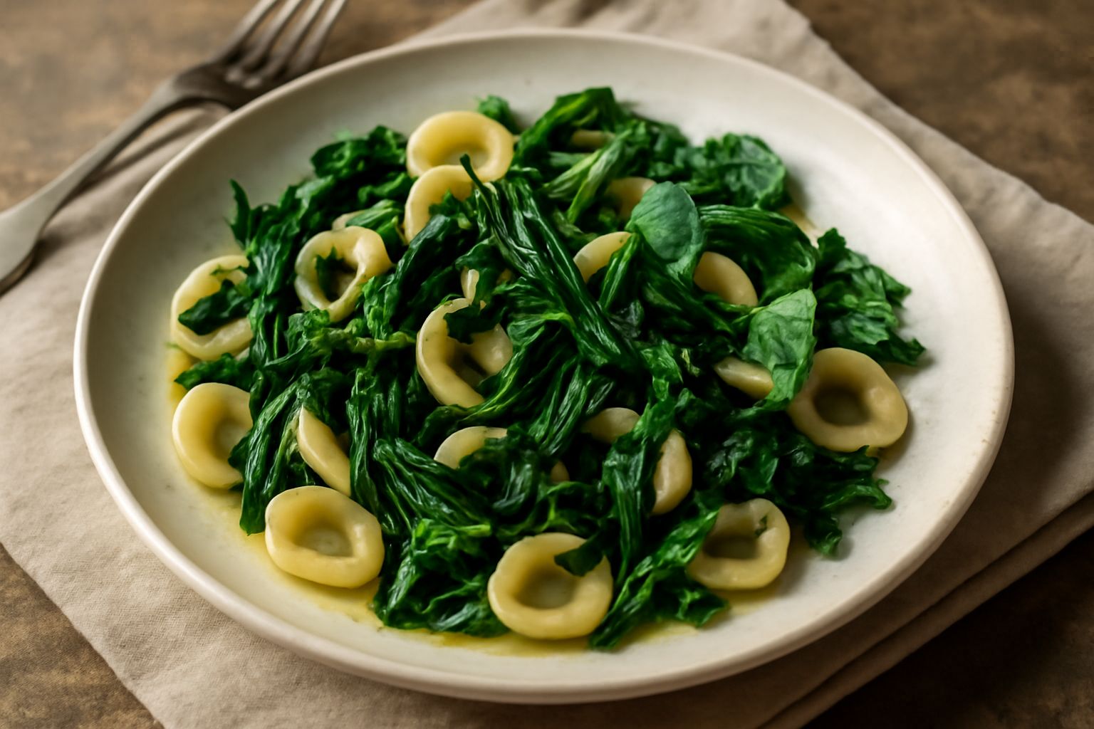 Orecchiette con le verdure selvatiche