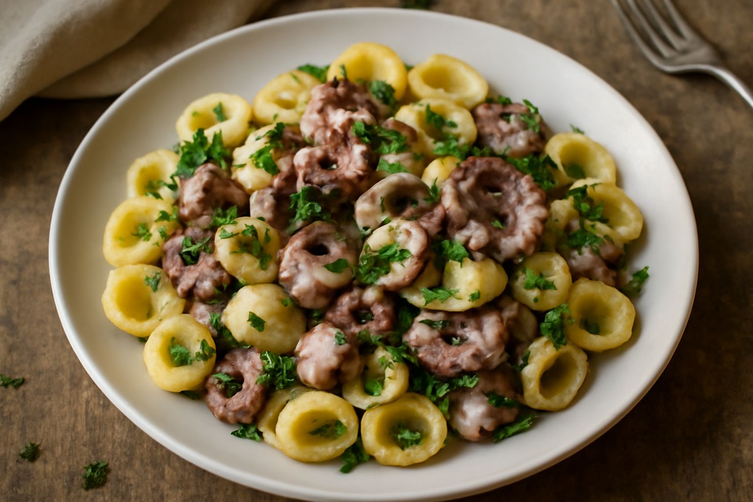 Orecchiette con polpo