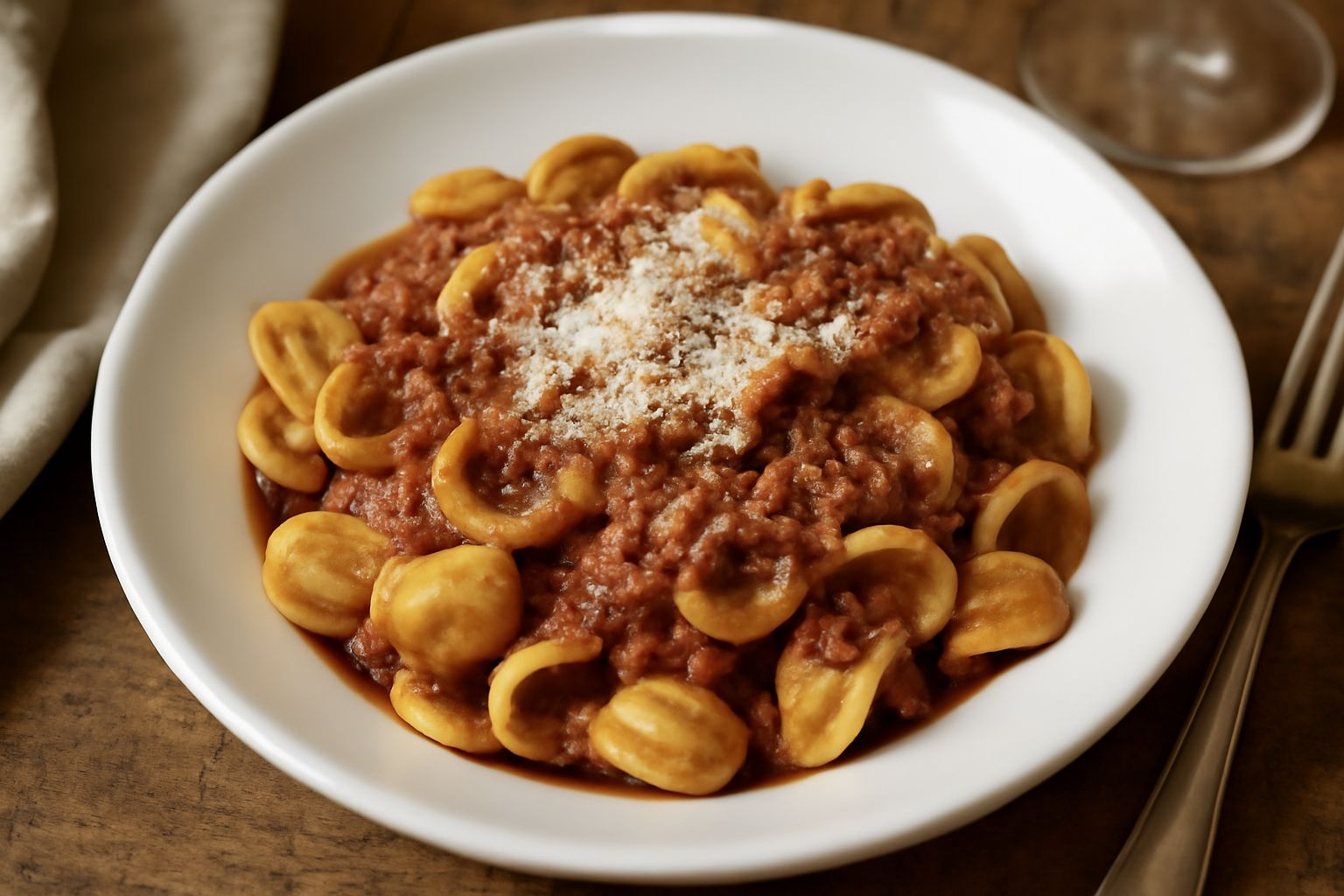 Orecchiette con ragù di capra