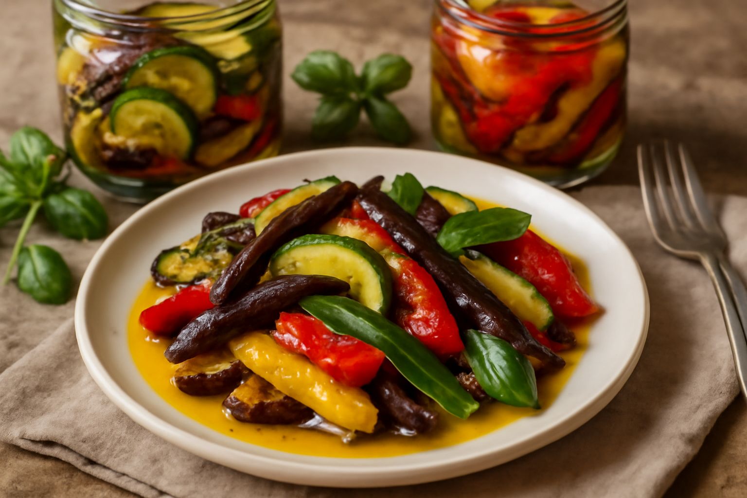 Ortaggi di stagione sott'olio