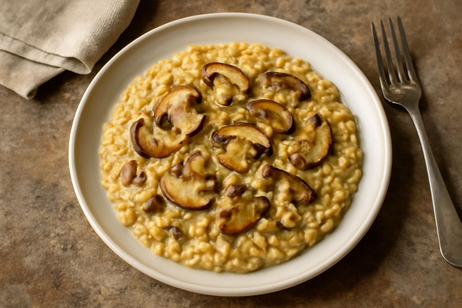 Orzotto con funghi porcini