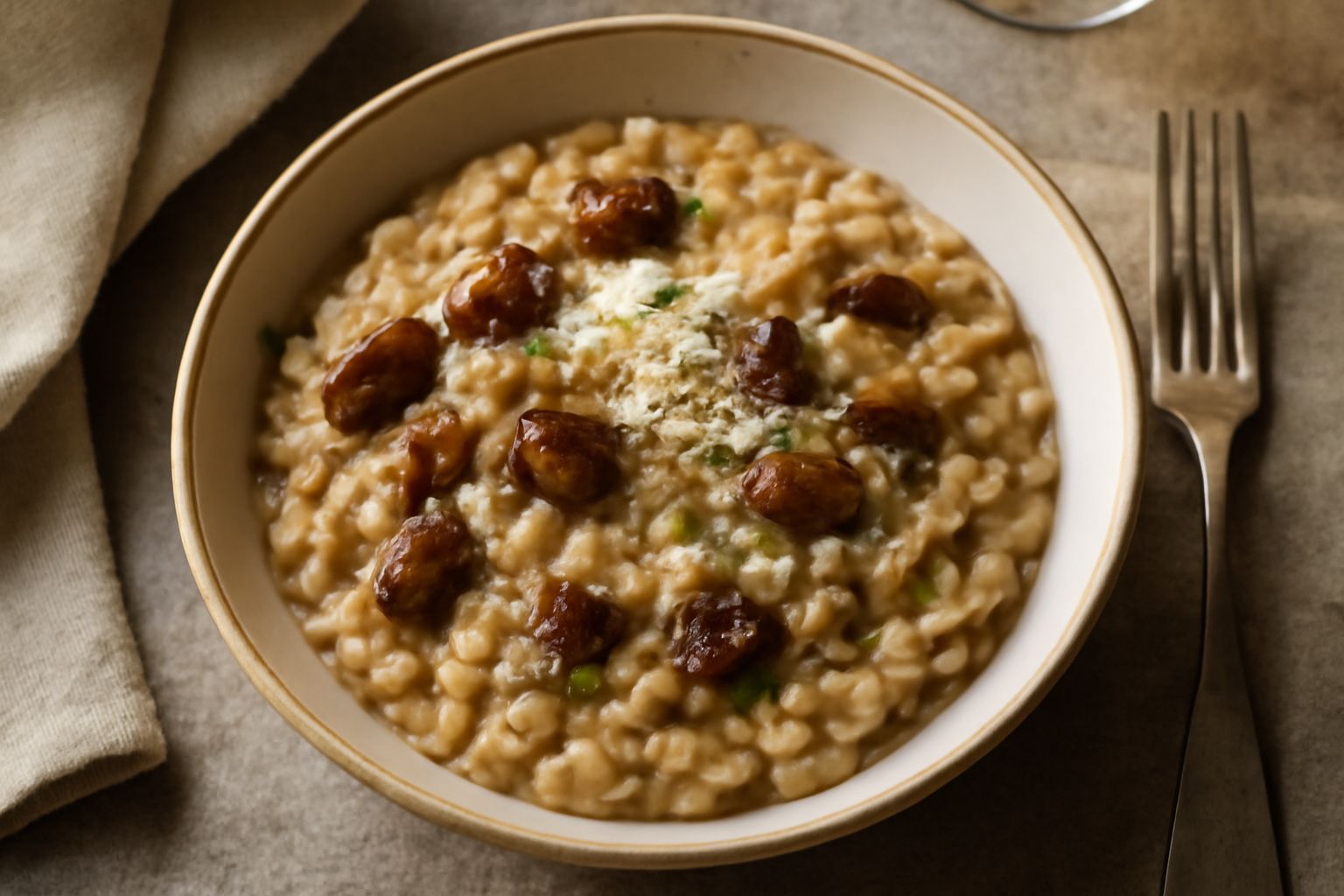 Orzotto con le castagne