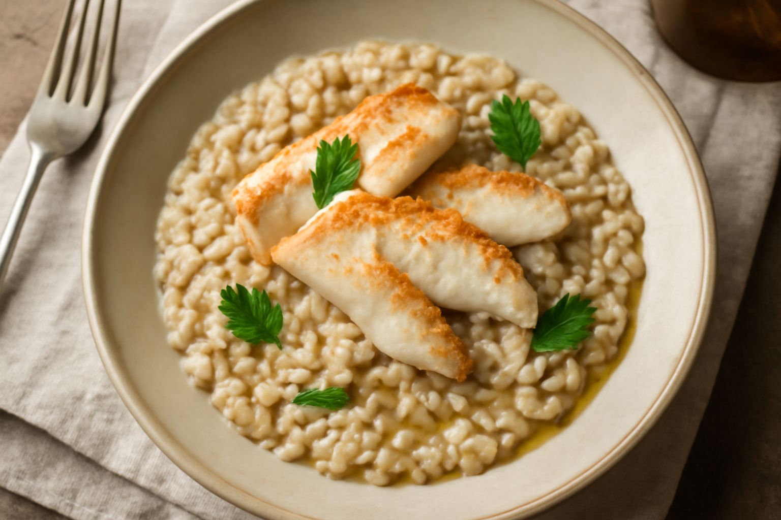 Orzotto con pesce