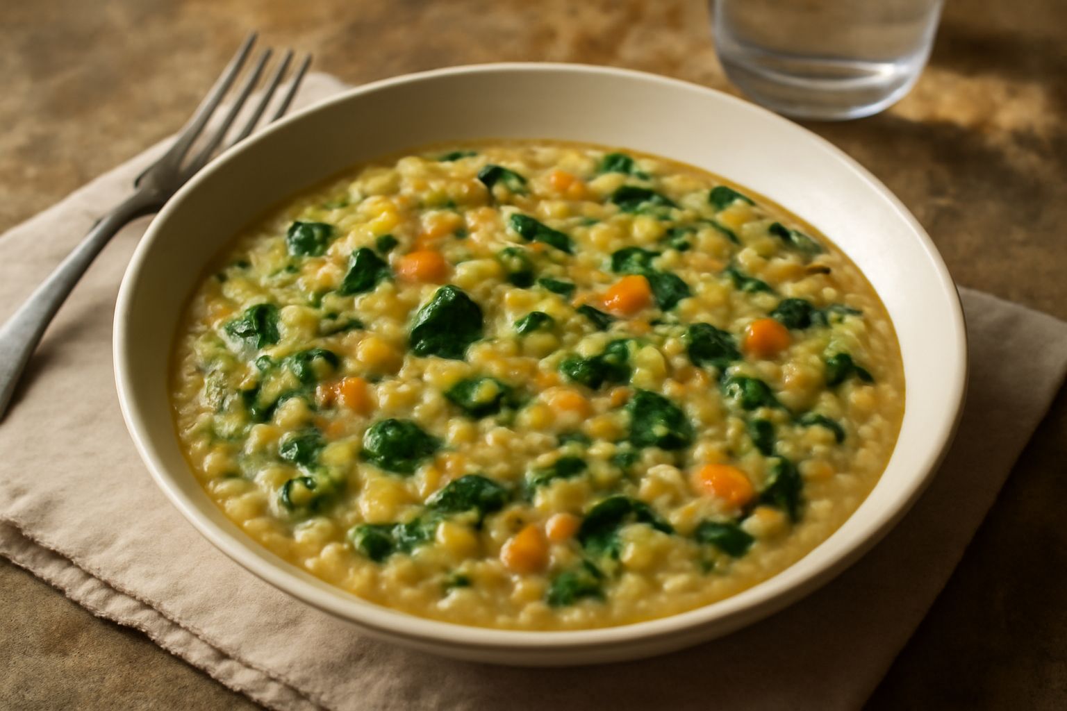 Orzotto con verdure di campo