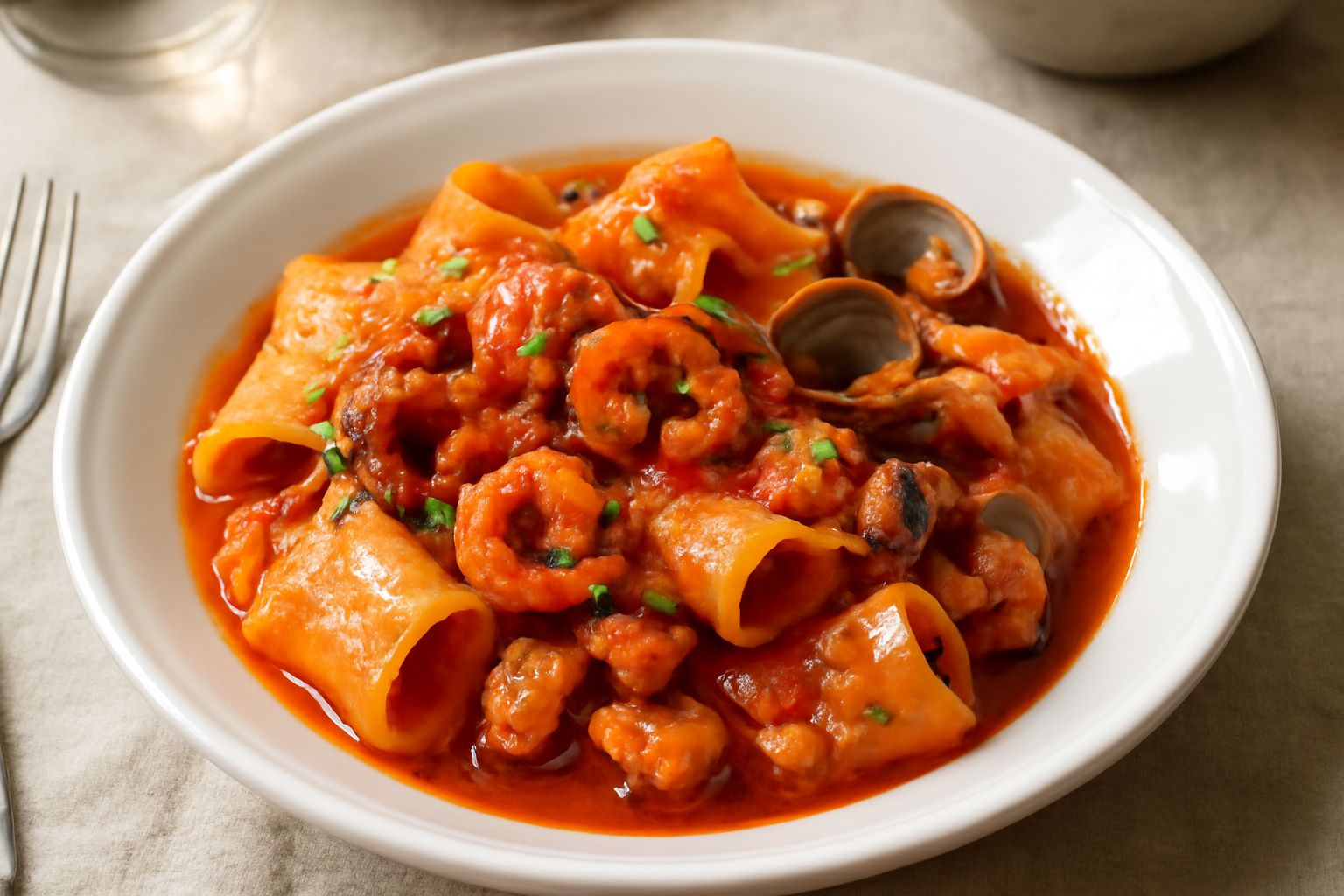 Paccheri al sugo di pesce