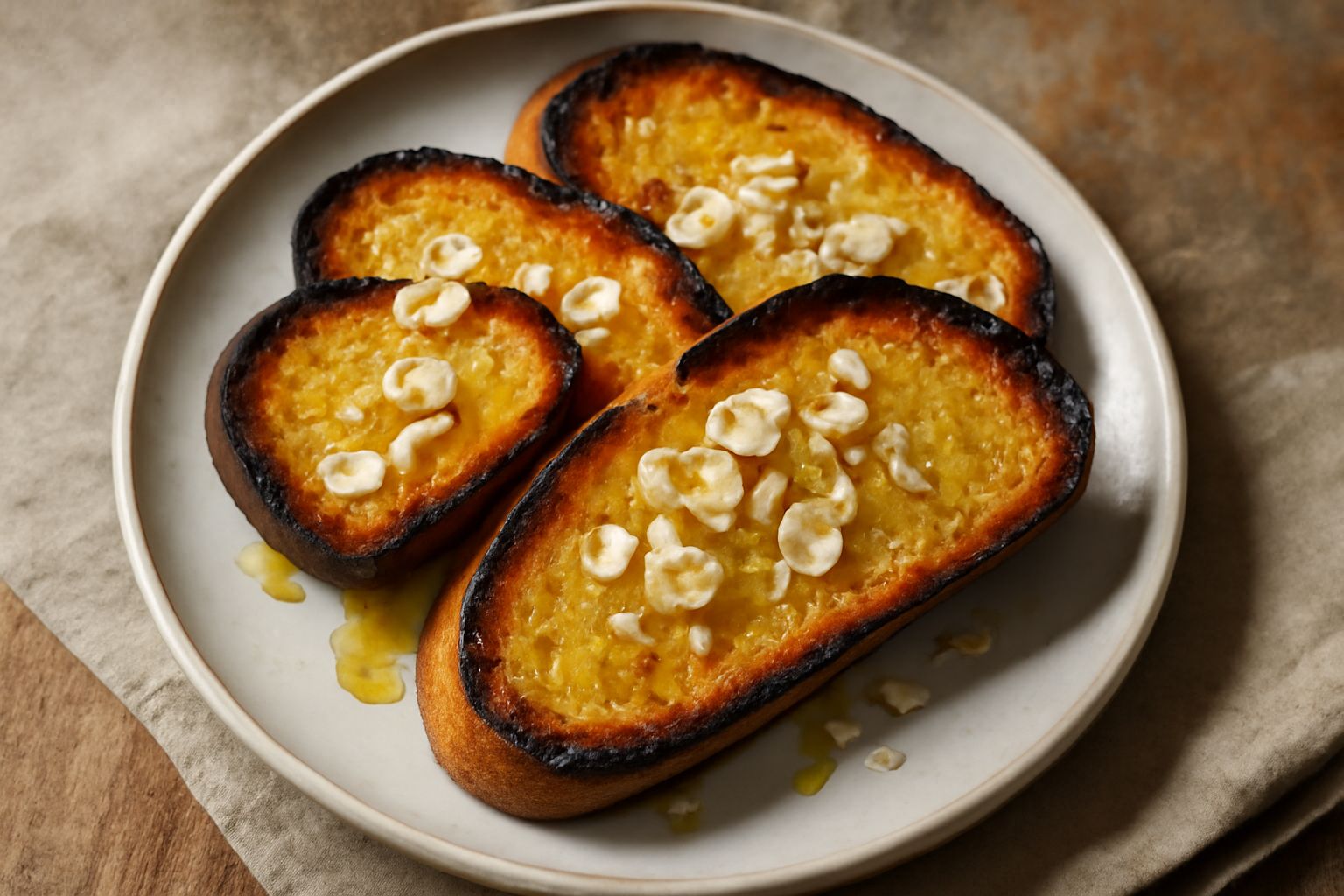 Pane abbrustolito con aglio e olio