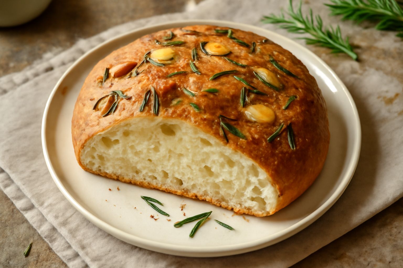 Pane all'aglio e rosmarino