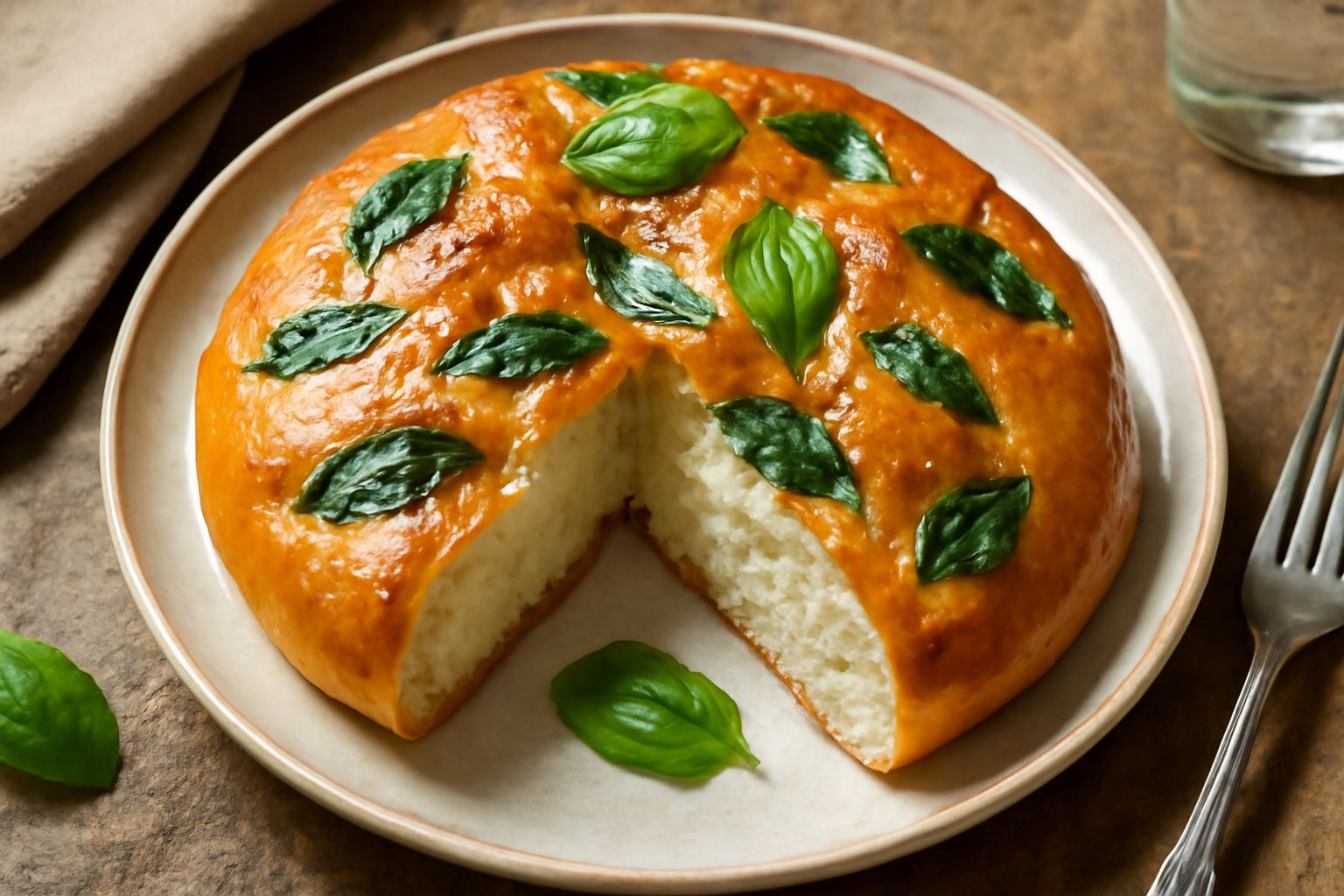 Pane con basilico