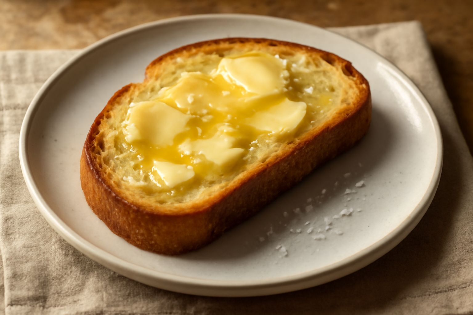 Pane con burro e sale