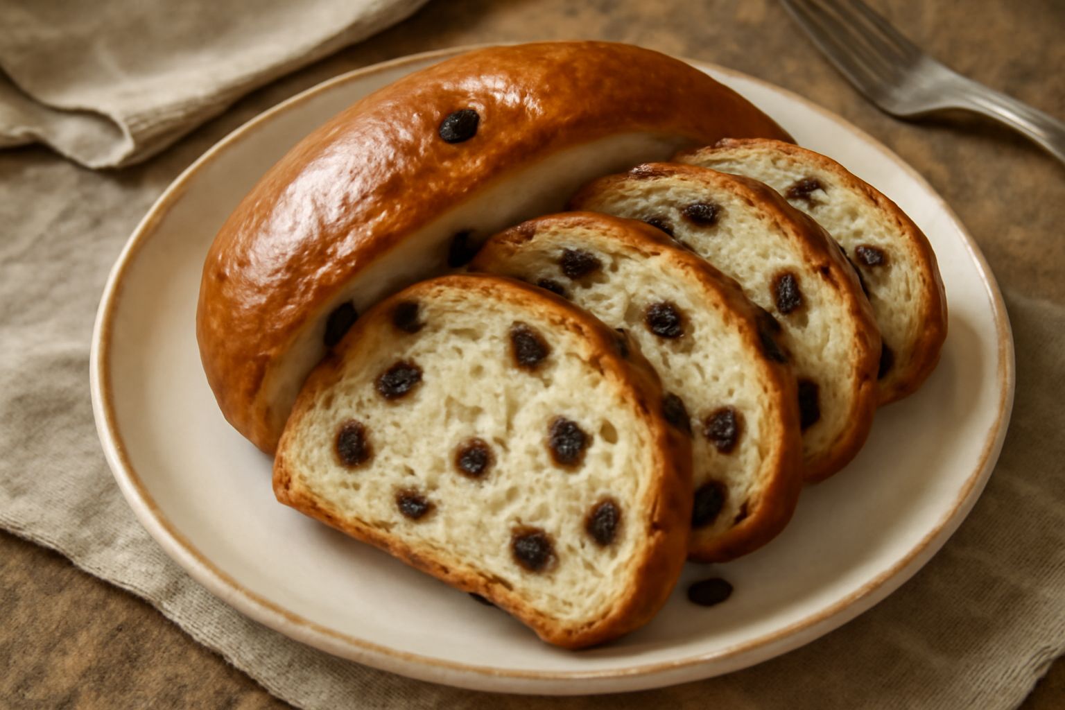 Pane con le uvette