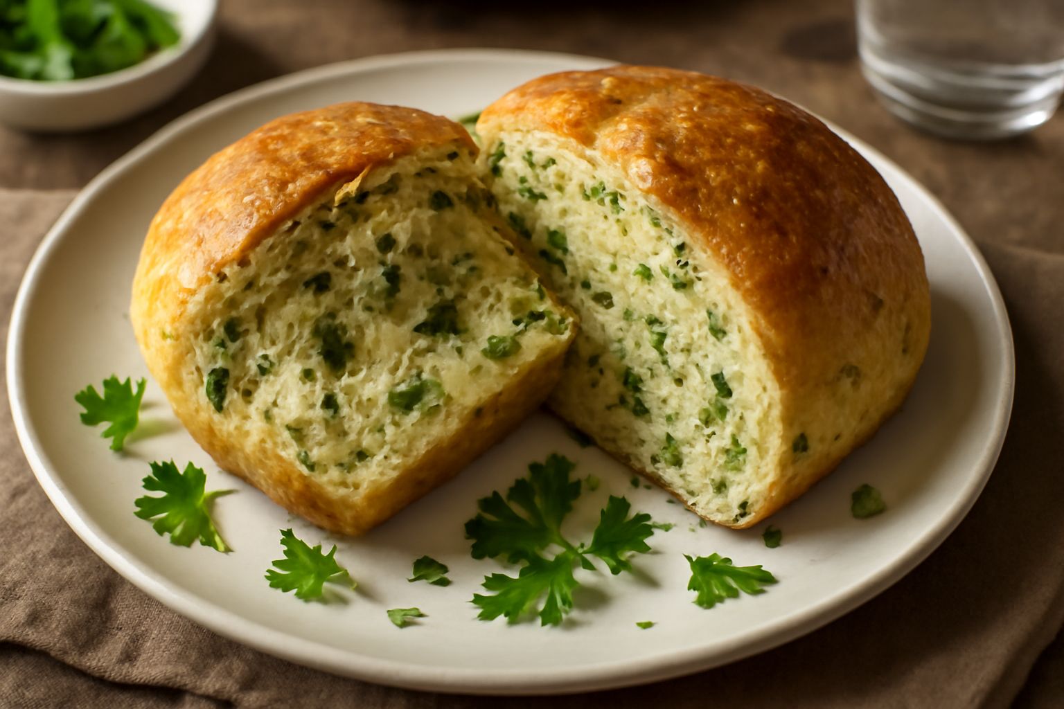 Pane con prezzemolo