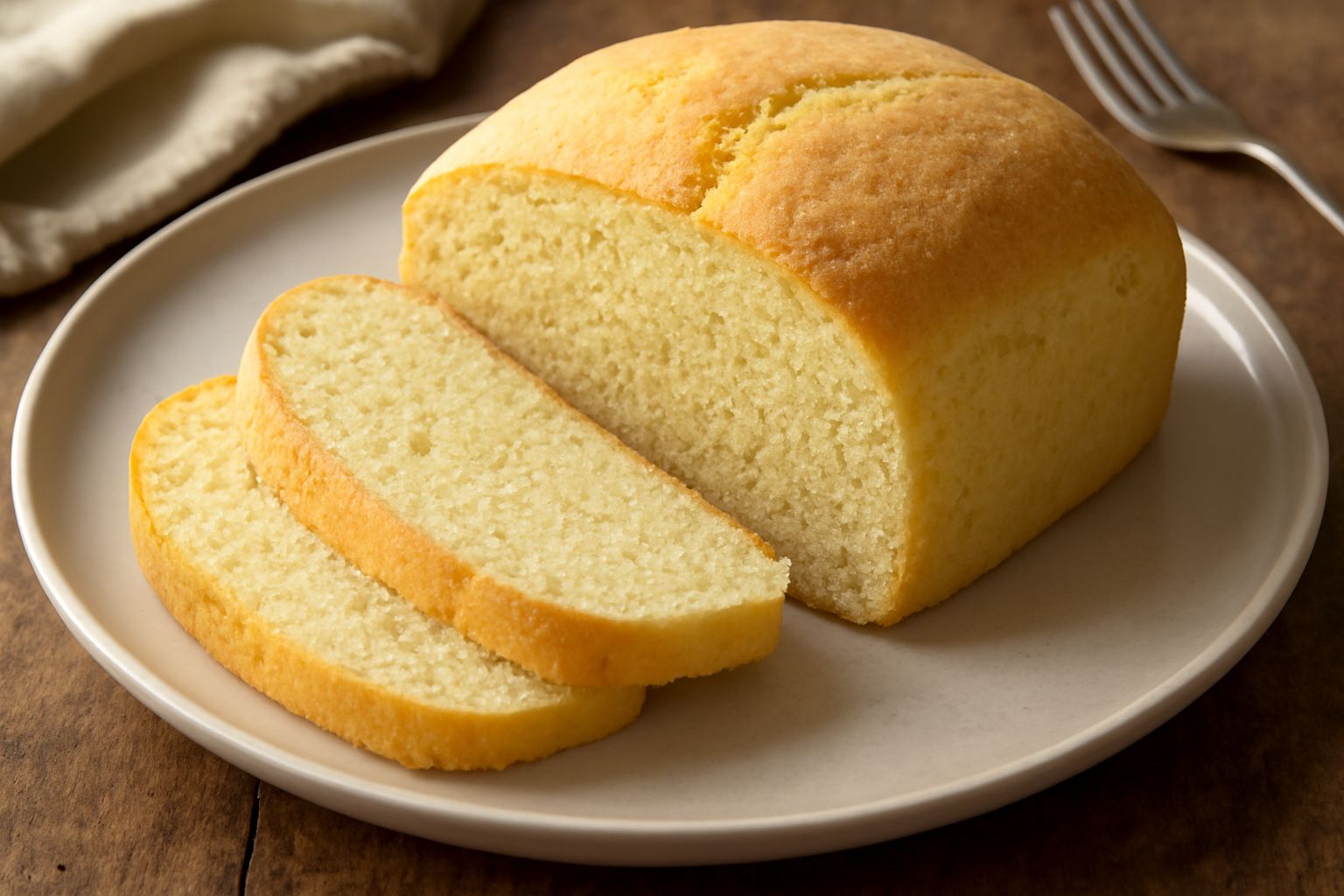Pane di farina di mais bianco