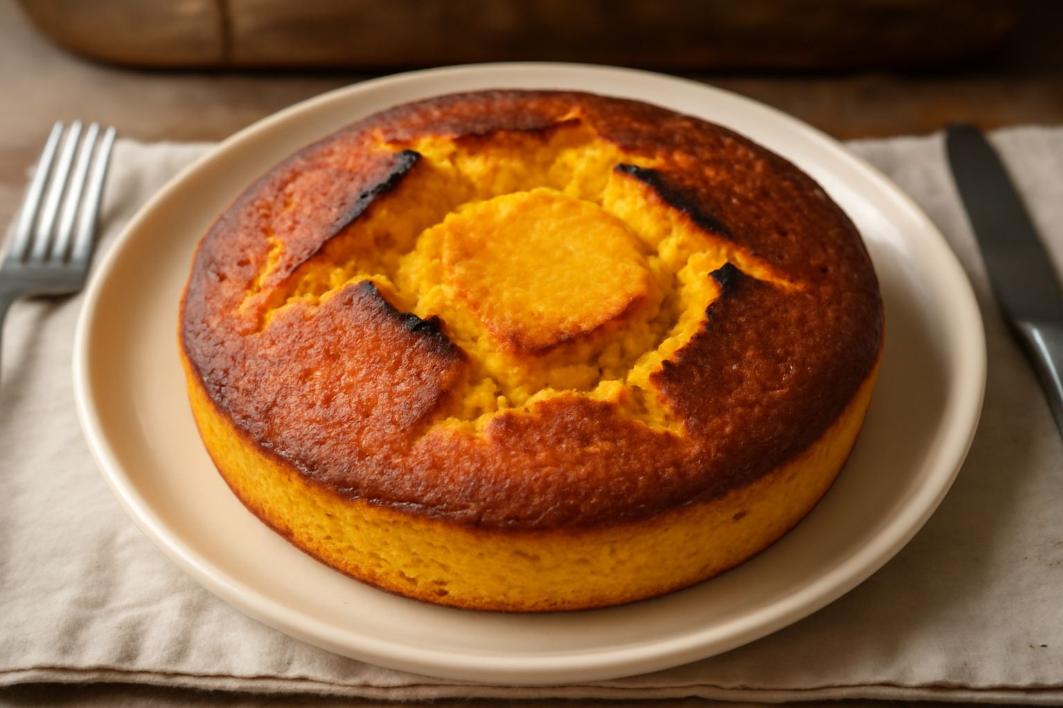Pane di farina di mais giallo