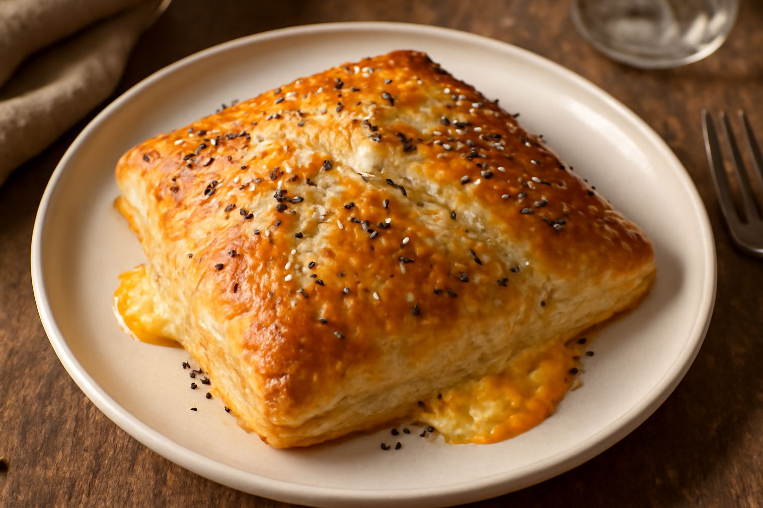 Pane e formaggio in sfoglia