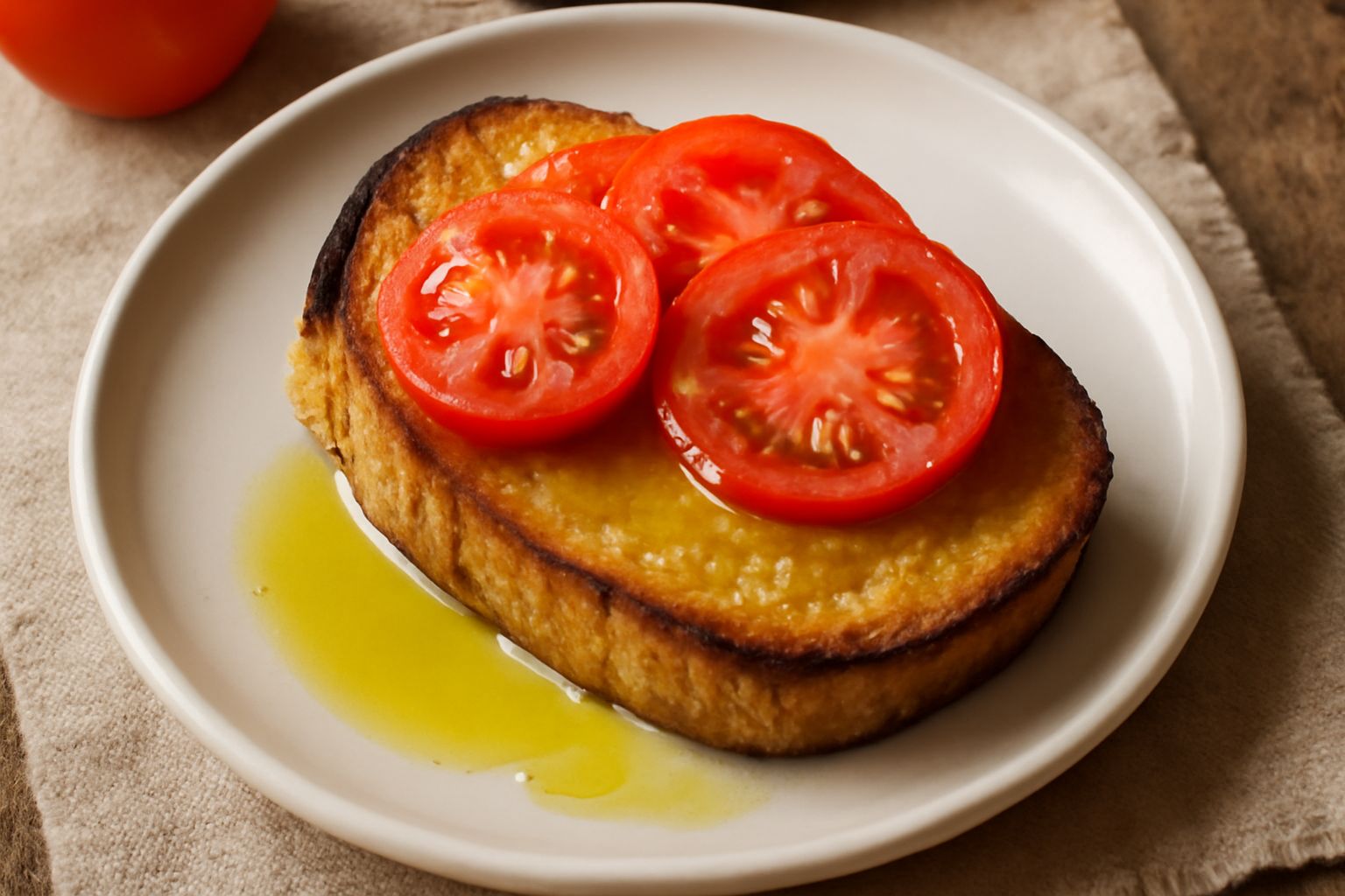 Pane e olio con pomodoro