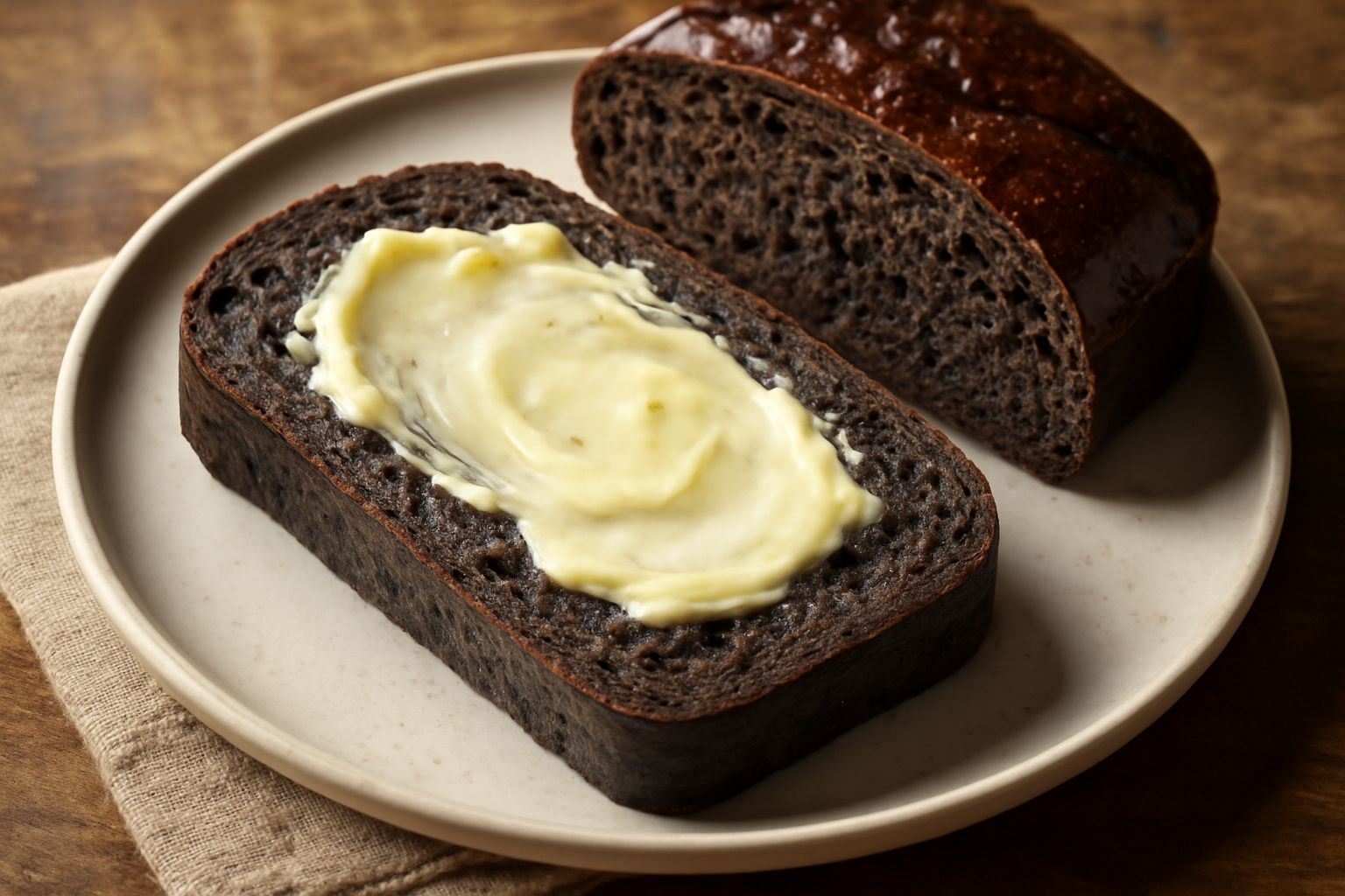 Pane nero con burro