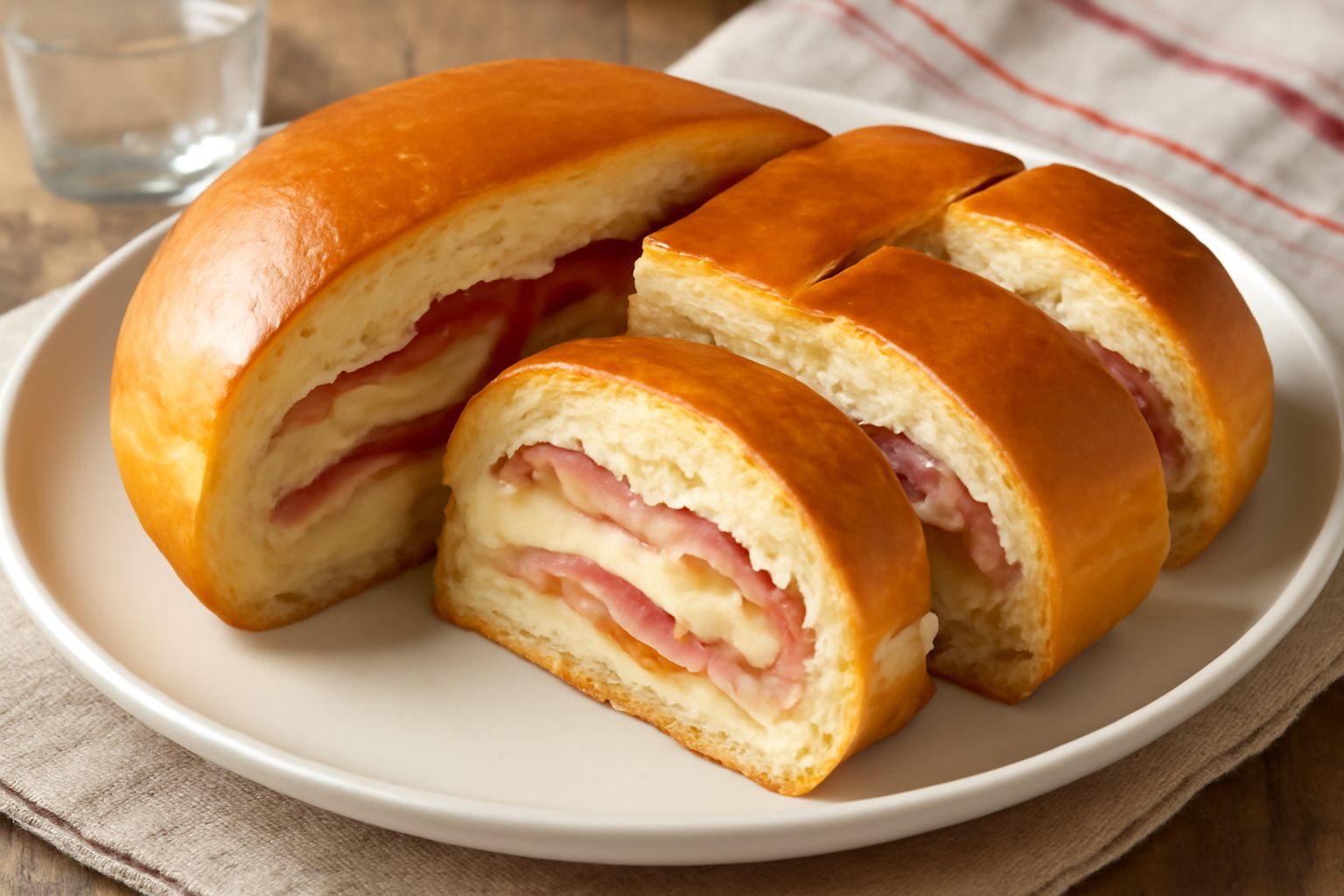 Pane ripieno di formaggi e salumi