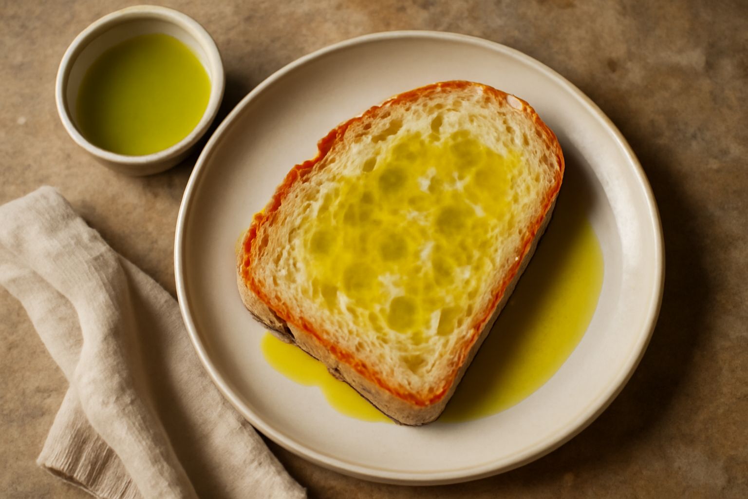 Pane toscano con olio: la ricetta senza sale della tradizione