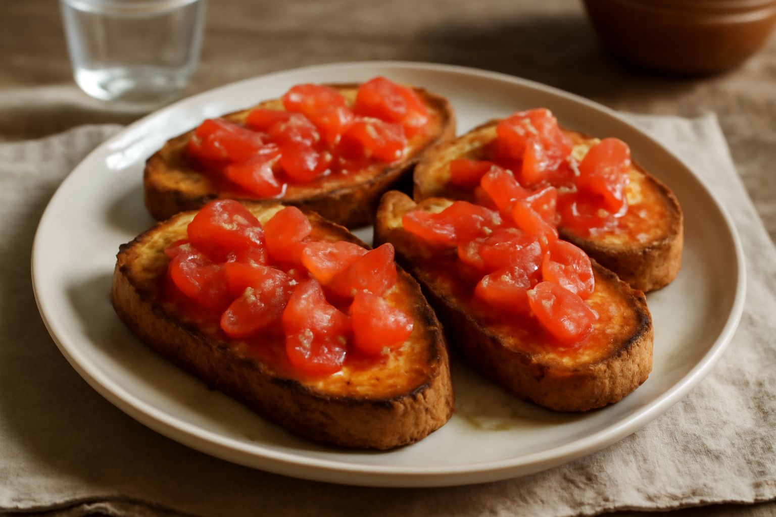 Pane Tostato al Pomodoro: croccante esterno e morbido interno che nutre senza appesantire