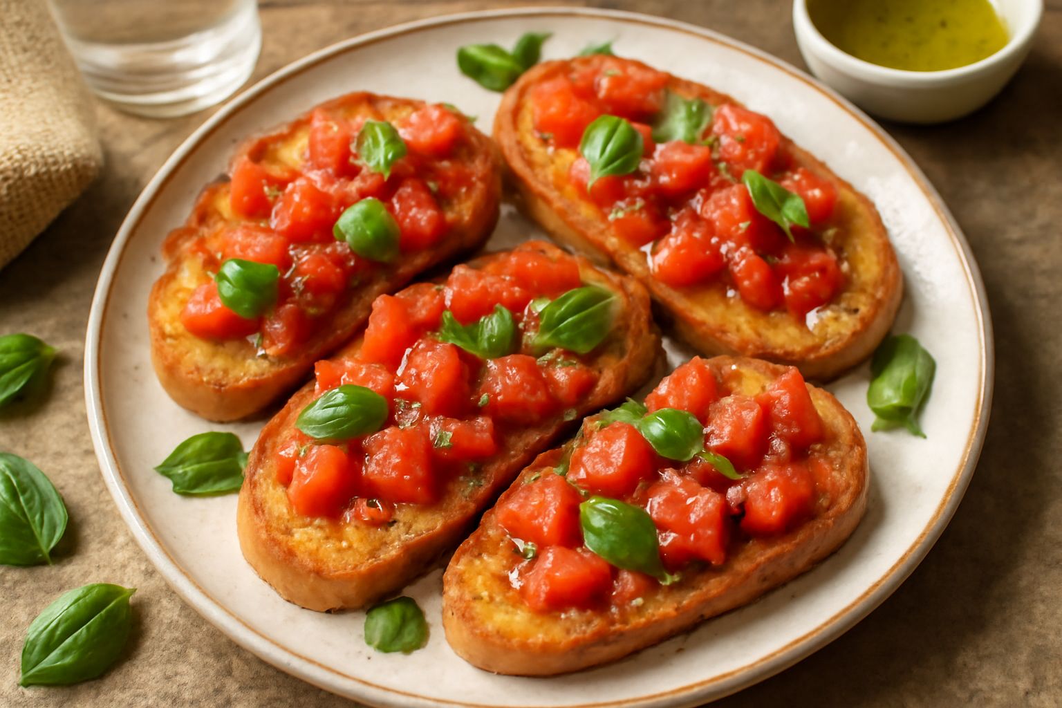 Pane tostato con pomodoro