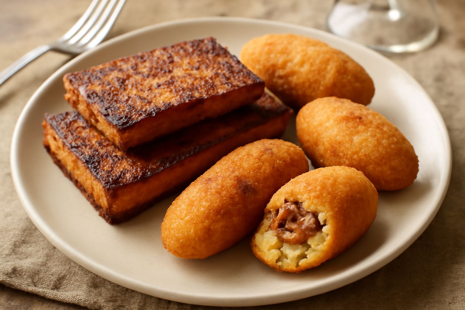 Panelle e crocchè con carne
