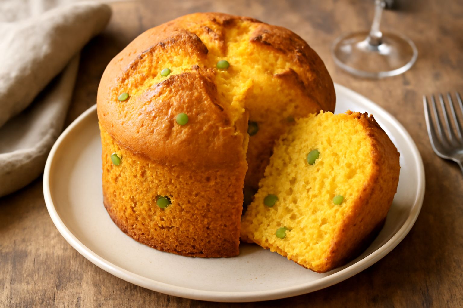 Panetone di farina di mais