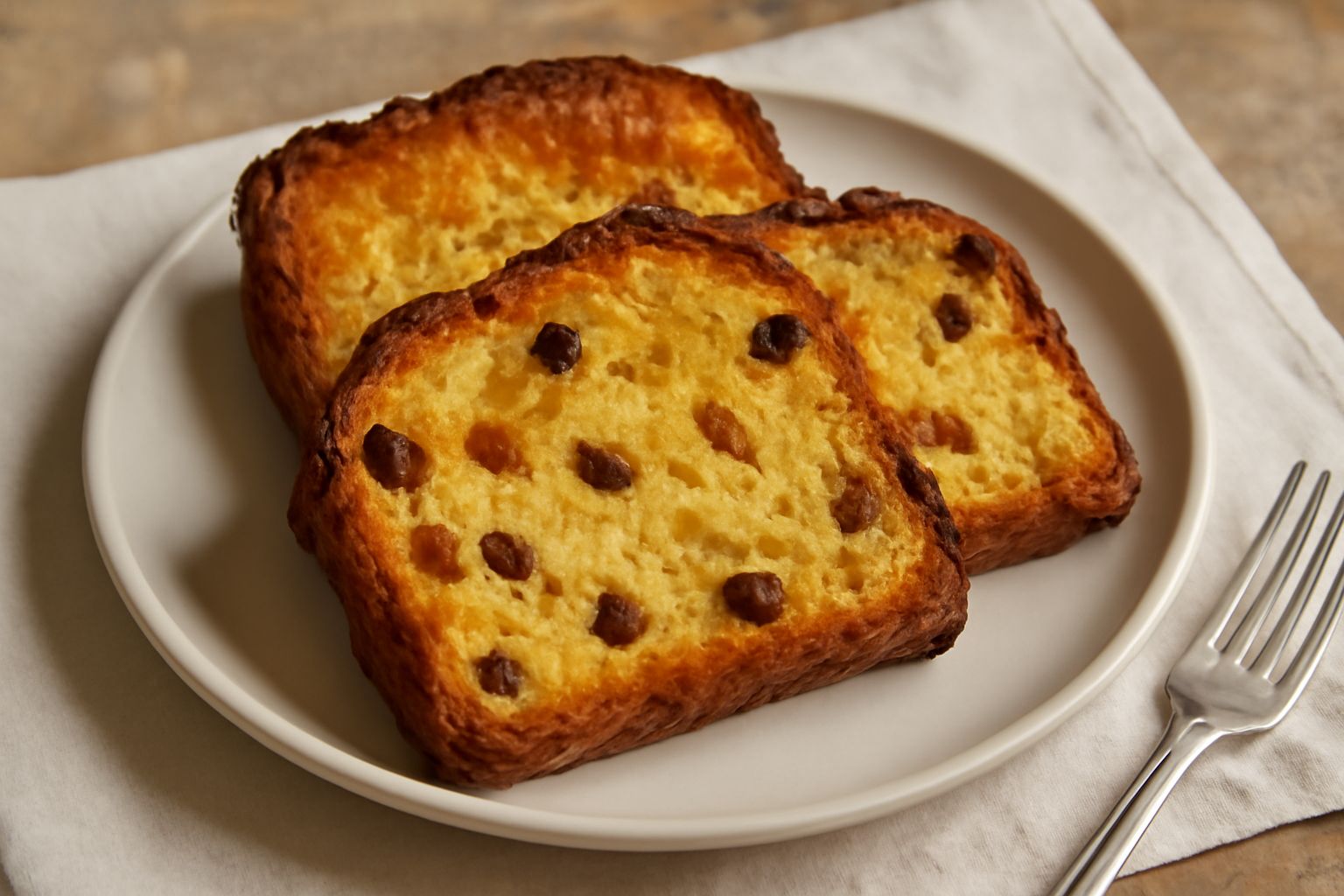 Panettone raffermo rimesso in forno