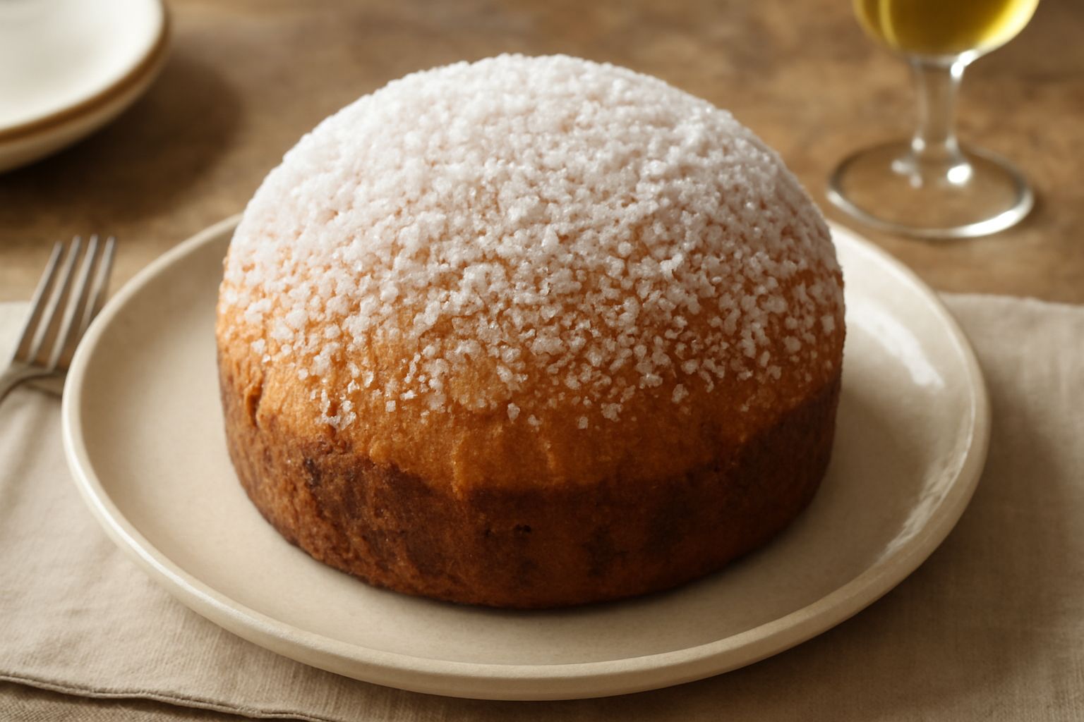 Panettone ricoperto di zucchero