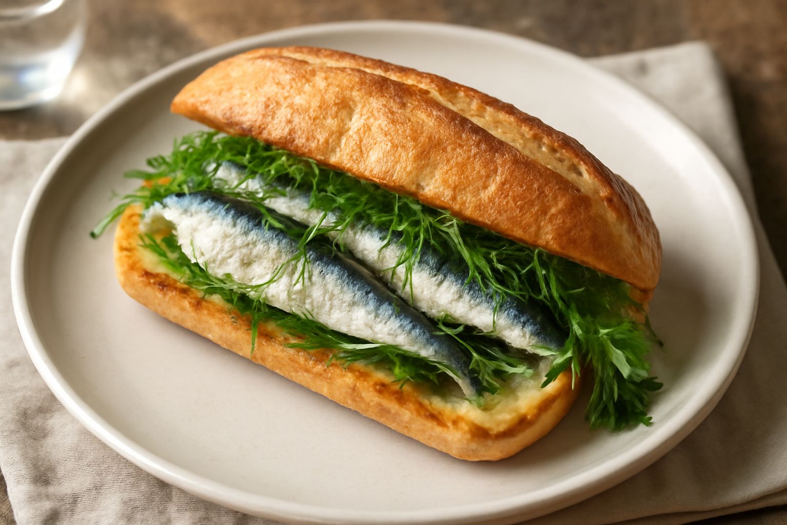Panino ca' sardine ca' finocchietto