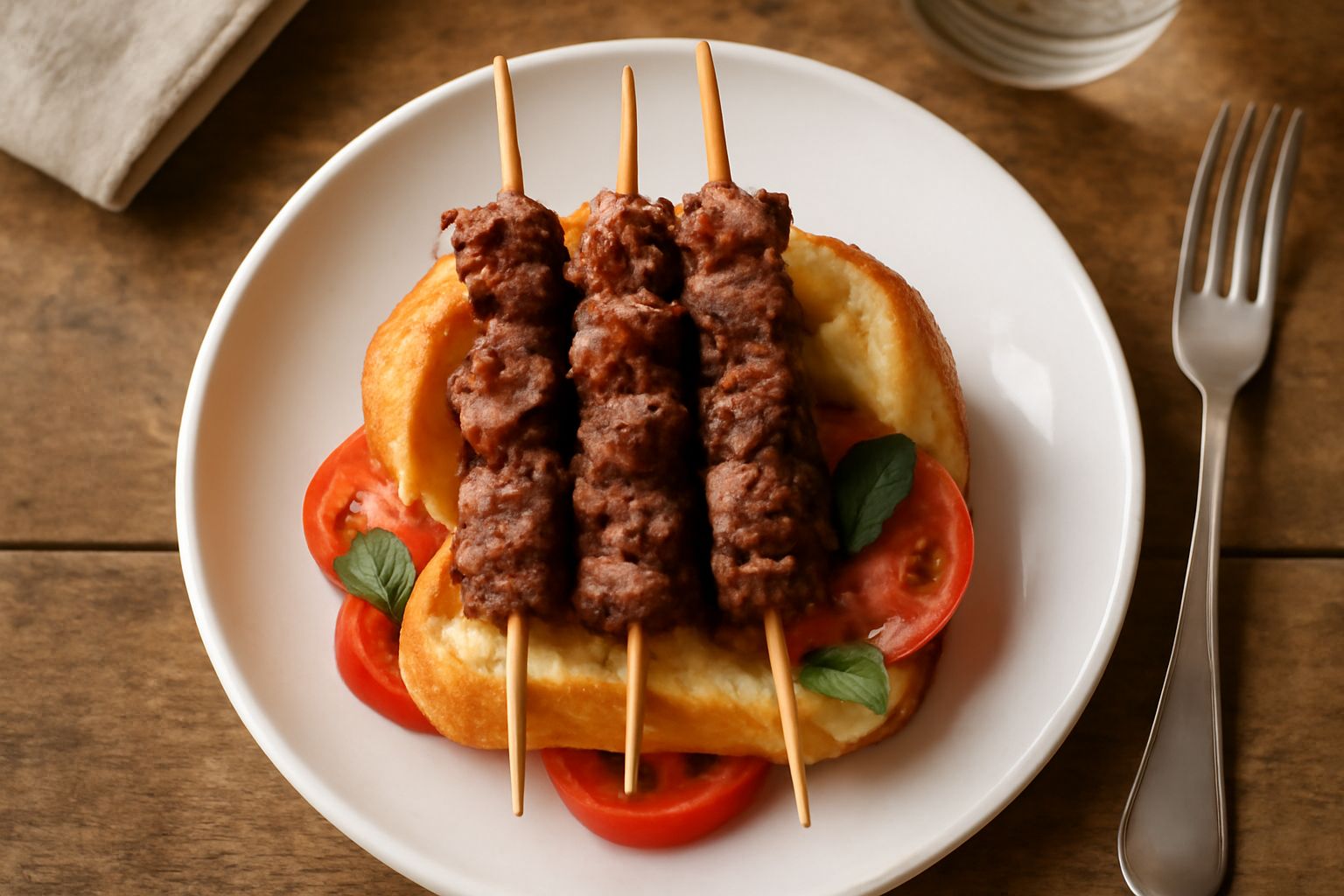 Panino con arrosticini