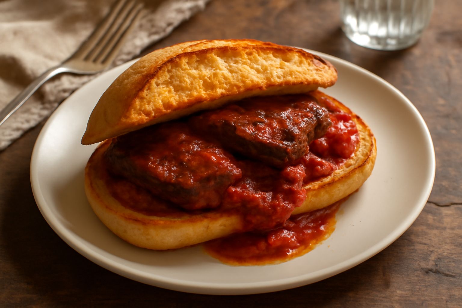 Panino con braciole
