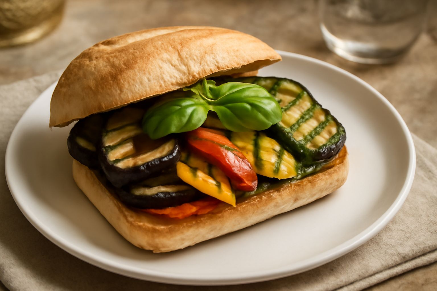 Panino con le verdure grigliate