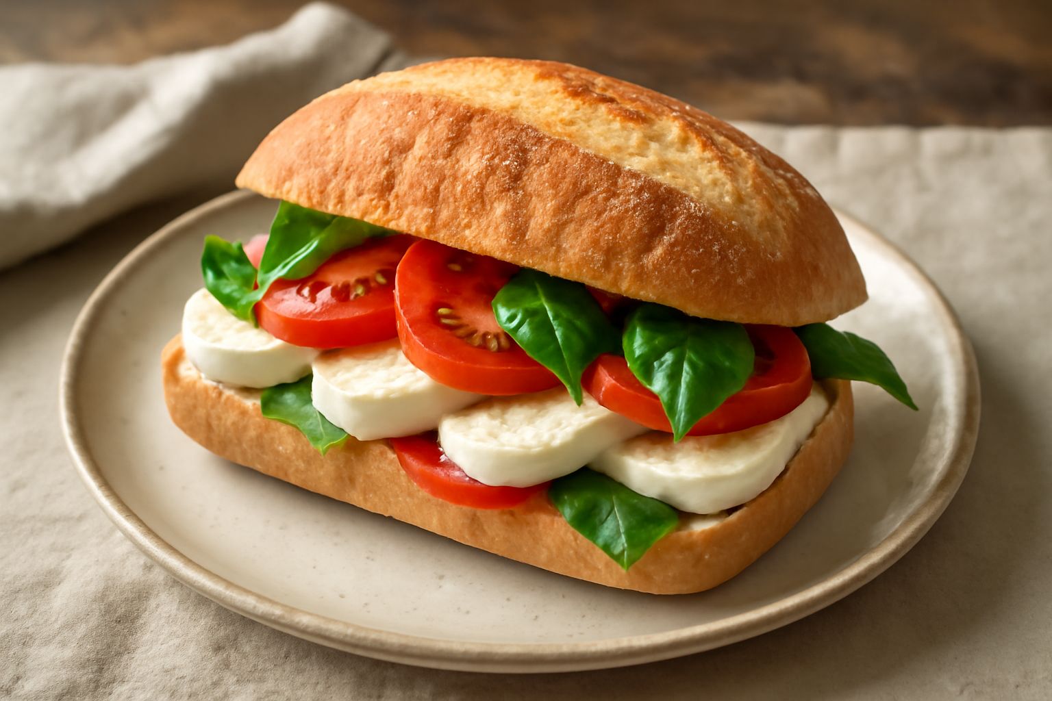 Panino con mozzarella