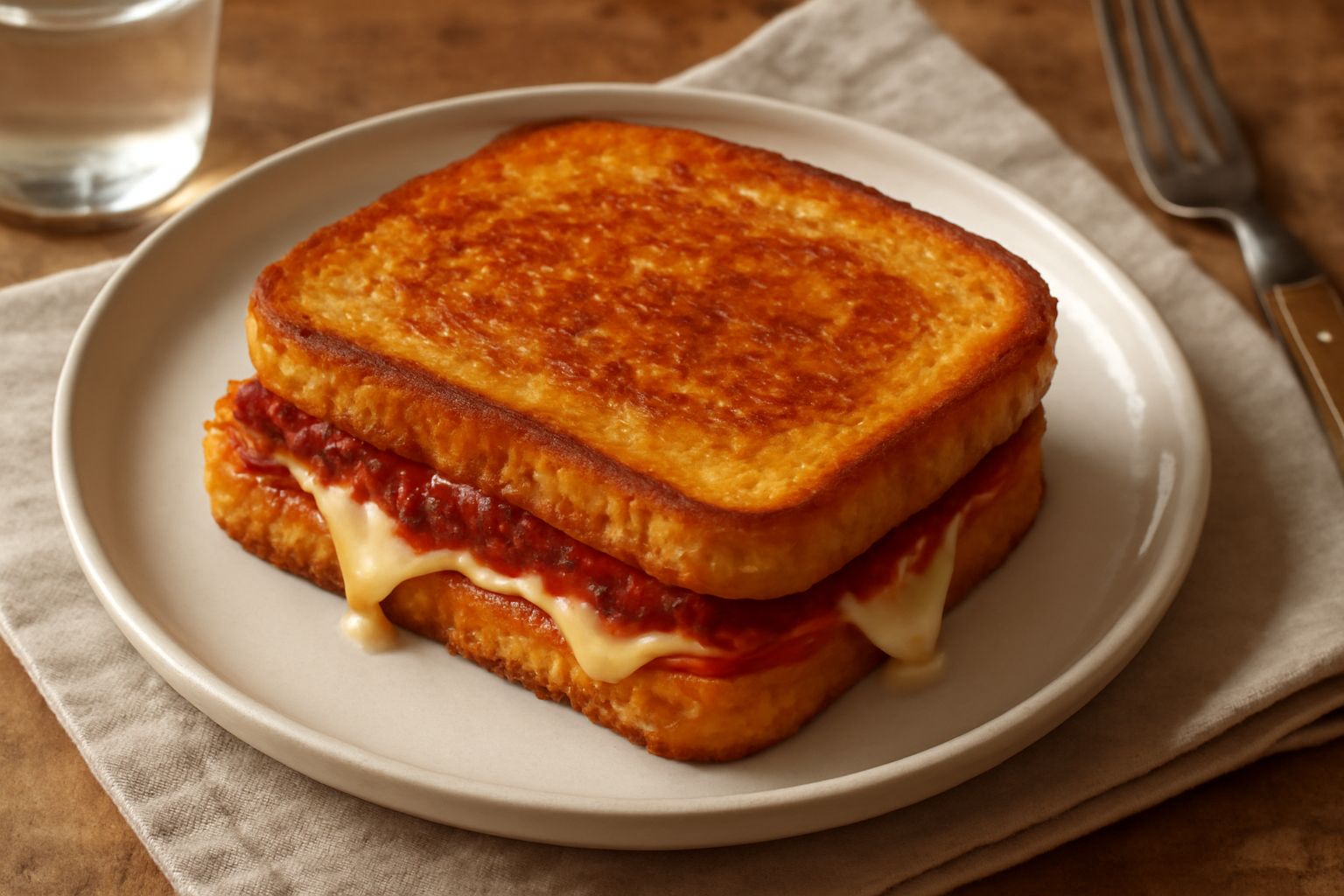 Panino con 'nduja e scamorza