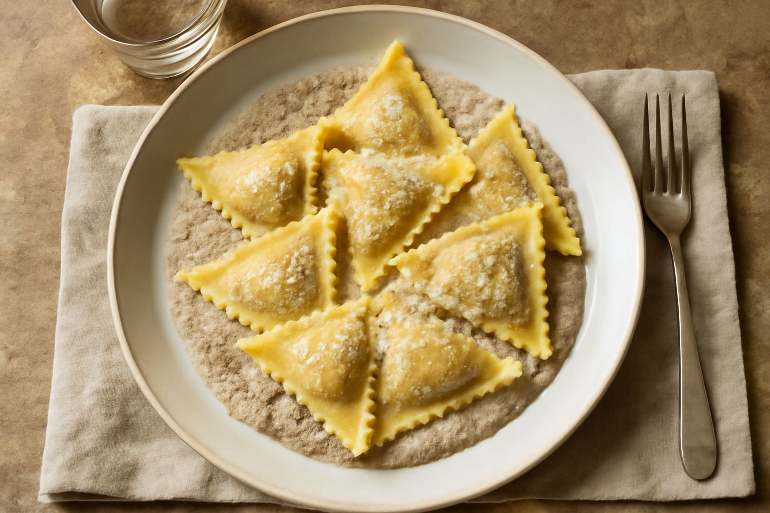 Pansotti di ricotta e noci