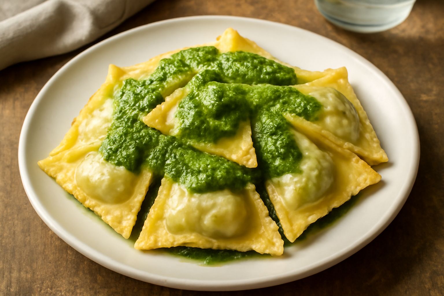 Pansotti di ricotta e prescinseua