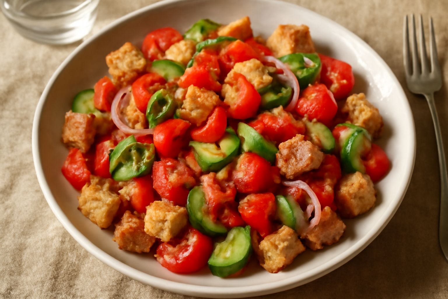 Panzanella: il pane toscano che diventa insalata al sole