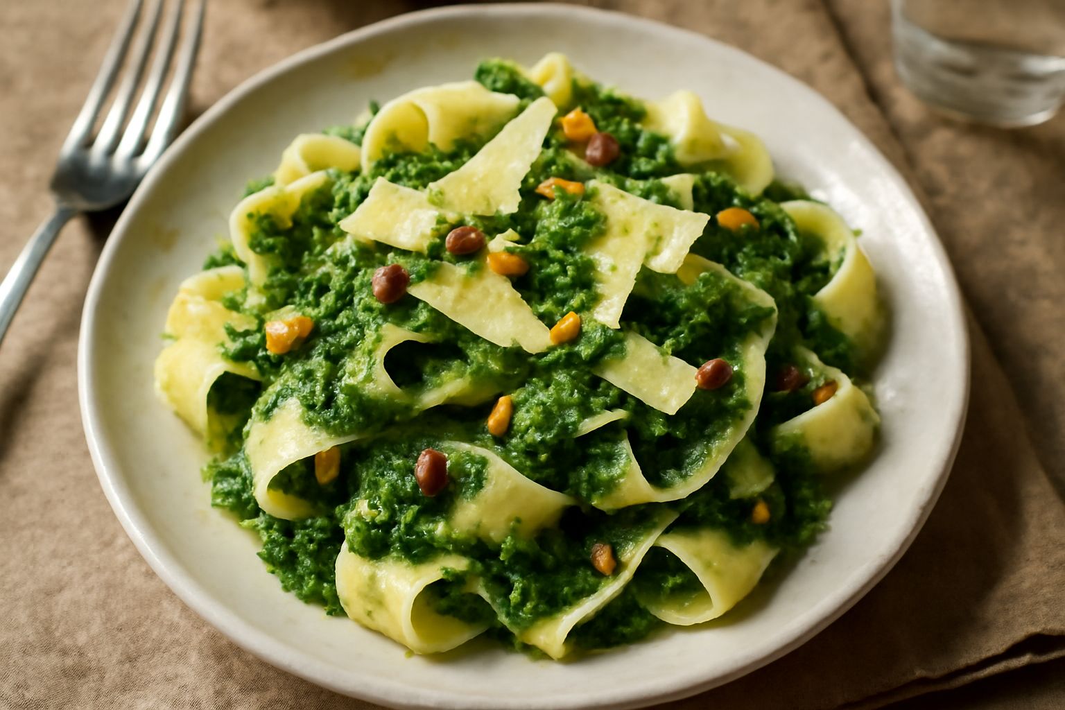 Pappardelle agli spinaci