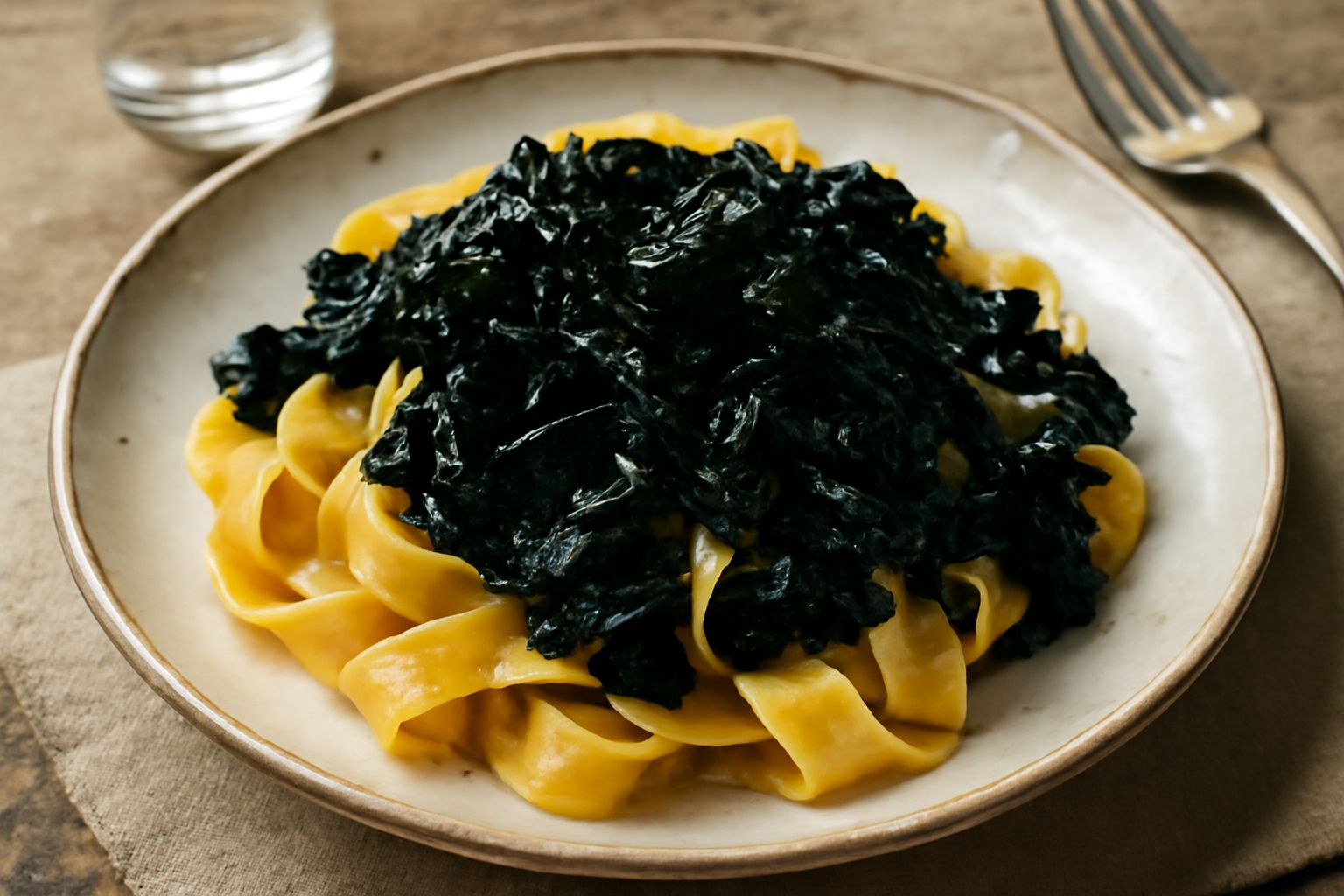 Pappardelle ai cavoli neri