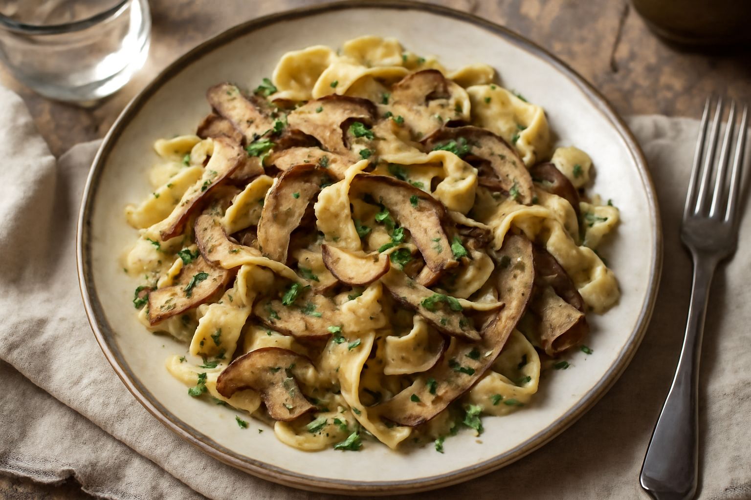 Pappardelle ai funghi cardoncelli