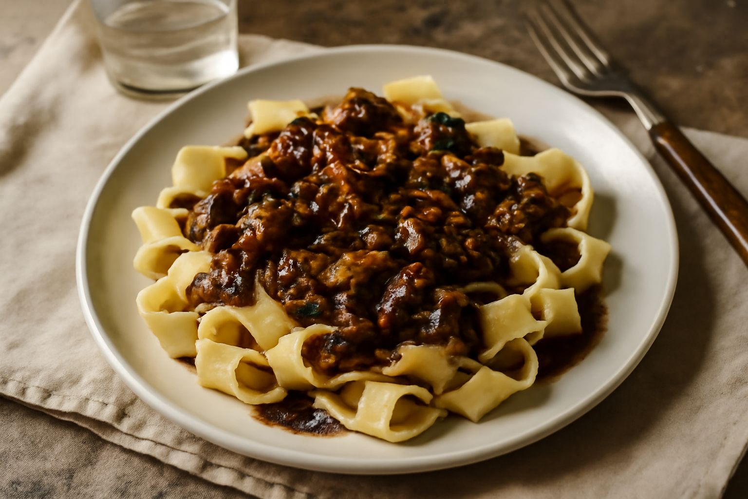 Pappardelle ai funghi della Liguria