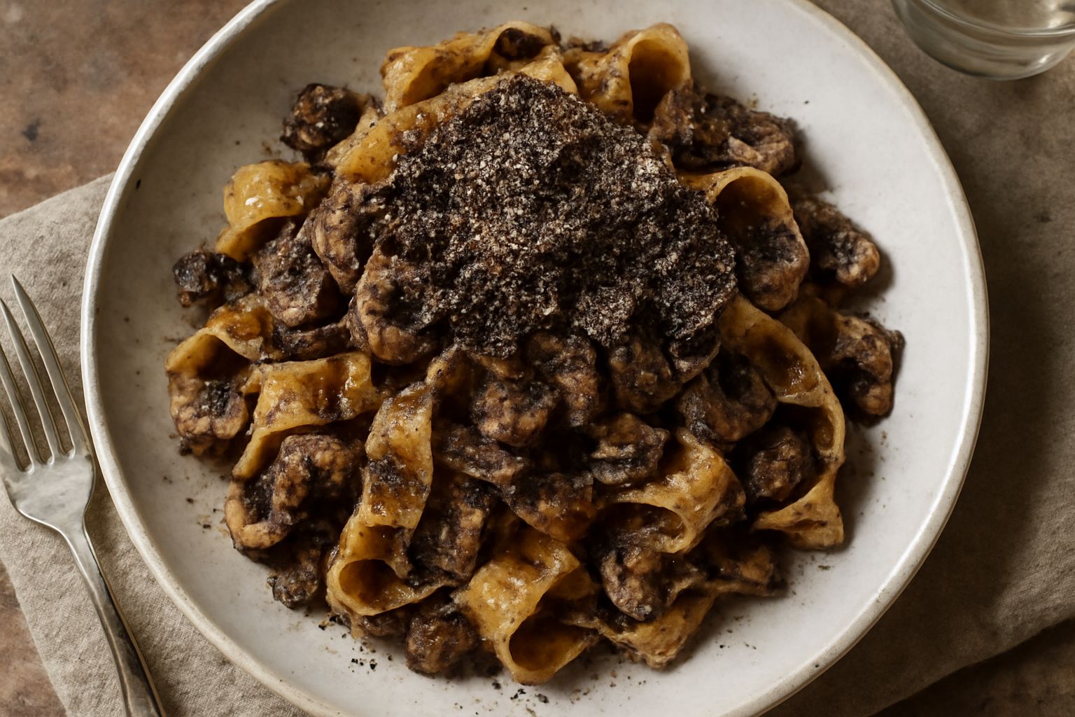Pappardelle ai funghi e tartufo