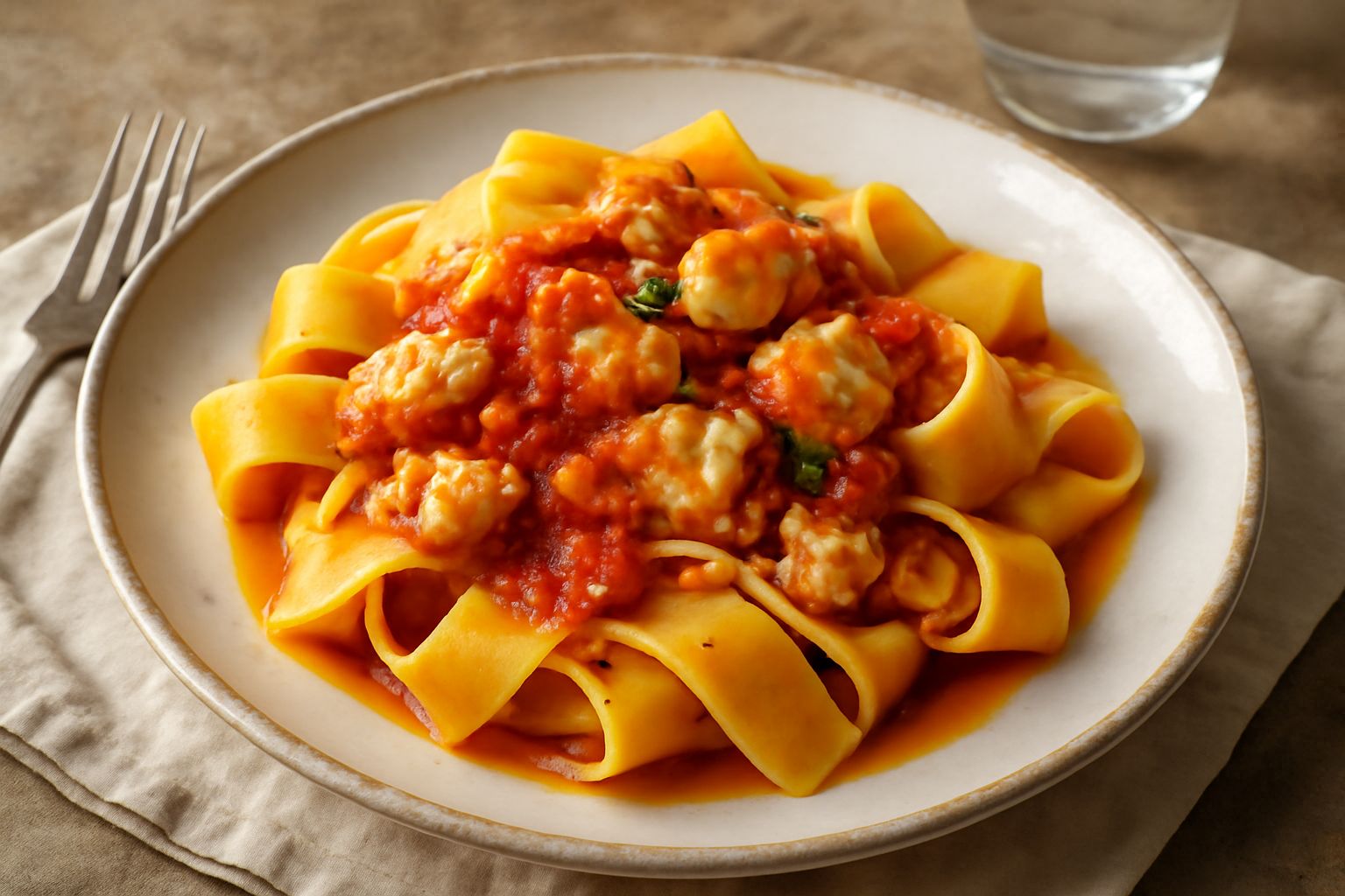 Pappardelle al pesce